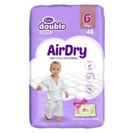 VIOLETA Pelene, Double Care Air Dry Junior Plus-6, jumbo, 16+ kg, 48 kom, gratis vl. toaletni papir