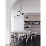 NOVA LUCE Visilica Scope NL9695254, LED 49,23 W, 3000 K, 4695,49 lm, dimm, IP20, crna