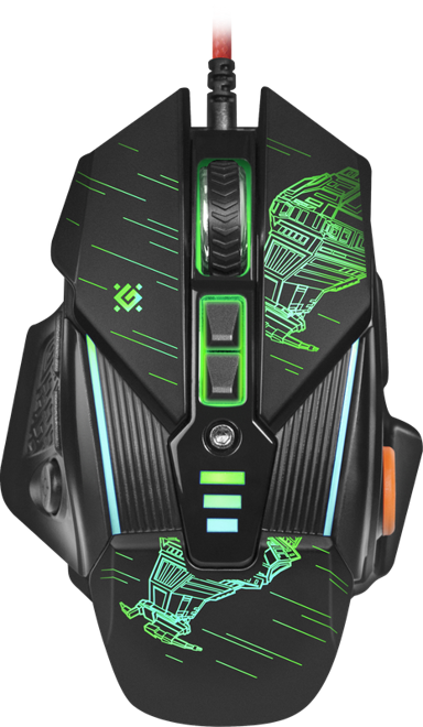 DEFENDER Miš sTarx GM-390L, žični, 3200 DPI, 8 tipki, gaming, crni