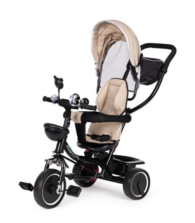 ECOTOYS Tricikl s okretnim sjedalom 360, bež
