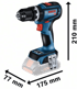 BOSCH Akumulatorska udarna bušilica GSB 18V-90 C Solo