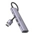 UGREEN USB hub CM473, USB-A, 1x USB-C, 4x USB-A 3.0, sivi