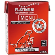 PLATINUM Hrana za pse Menu, govedina i piletina, 375 g