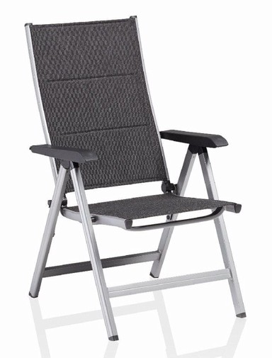 KETTLER Vrtna stolica Basic Plus, tapecirana, podesiva, aluminijska, sivo-antracit