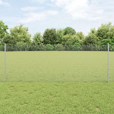 Zavareno žičano ograda sa 5 u postova, 0. 8x10 m, čelik, srebrna