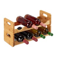 NORTHIX Stalak za vino od bambusa s 2 reda, 8 boca