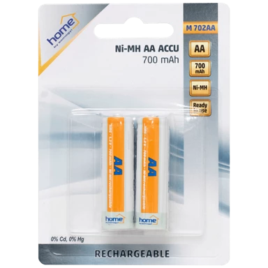 HOME Baterija AA M 702AA/2, punjiva 700mAh NiMh, blister 2 kom 48974