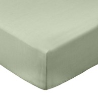 BIANCA Zelena plahta s gumom od pamučnog perkala 90x190 cm Cotton Percale