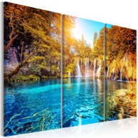 Slika Waterfalls of Sunny Forest 120x80