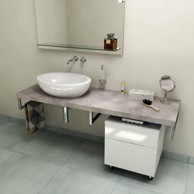 SAPHO Zidna ploča za umivaonik Avice, 130 × 50 cm, cement dekor