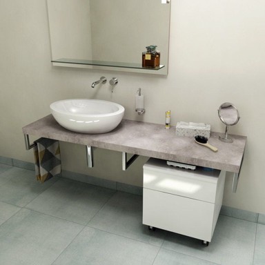SAPHO Zidna ploča za umivaonik Avice, 130 × 50 cm, cement dekor