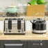 HOMESTAR Set kuhala za vodu i tostera, 1,7 L, crni