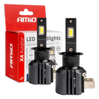 AMIO X4 Series AVIATOR LED Headlight žarulje, H3, do 150% više svjetla, 6500K, bijela