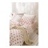 MILA HOME Posteljina Mini Hearts 200x220 cm za bračni/produženi krevet od renforce pamuka s uključenom plahtom 4-dijelna krem