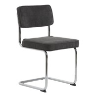 UNIQUE FURNITURE Siva blagovaonska stolica od samta Rupert 