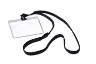 Identifikacijska kartica s uzicom 8139, crna, 10 komada