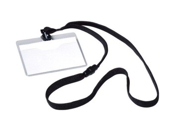 Identifikacijska kartica s uzicom 8139, crna, 10 komada