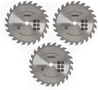 VONHAUS Set rezervnih noževa za kružnu pilu, E-Series, 3-dijelni,