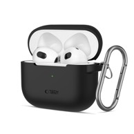 TECH-PROTECT Futrola Silicone Hook za Apple AirPods 3, crna