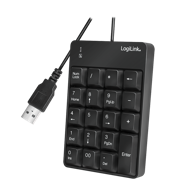 LOGILINK Žičana numerička tipkovnica, USB, 19 tipki, LED zaslon