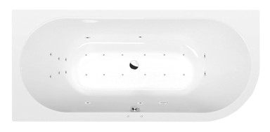 POLYSAN Hidromasažna kada, Viva l, 175x80x47 cm, Attraction Hydro-Air, kromirana