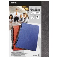 FORNAX Korice za spiralni uvez, karton 250 g, reljefne, A4, 100 komada, crne