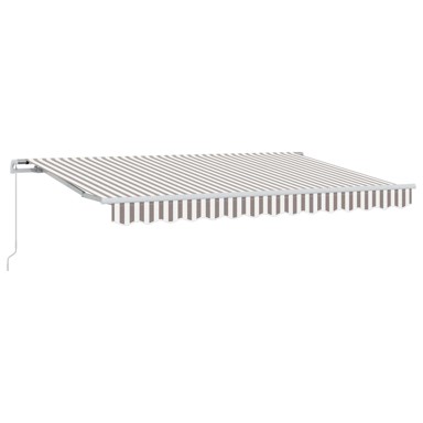 Povlačivi tenda, 450 x 350 cm, 100% poliester i aluminij, svijetlo siva i bijela