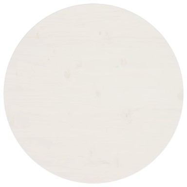 Ploča za stol Ø 60 × 2,5 cm, masivna borovina, bijela