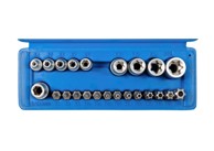 SW-STAHL Set nasadnih ključeva 1/4″, i 3/8″, torx s rupom 7-55mm, i torx ženski 4-16mm, 23 dijelni 04186L