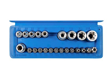 SW-STAHL Set nasadnih ključeva 1/4″, i 3/8″, torx s rupom 7-55mm, i torx ženski 4-16mm, 23 dijelni 04186L