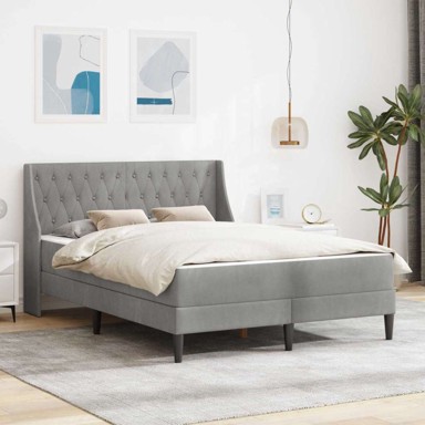 Okvir kreveta, s madracem i uzglavljem, baršun