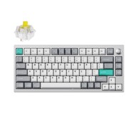 KEYCHRON Gaming tipkovnica Lemokey P1 Pro, mehanička, Keychron Super Banana prekidači, bežična, srebrna