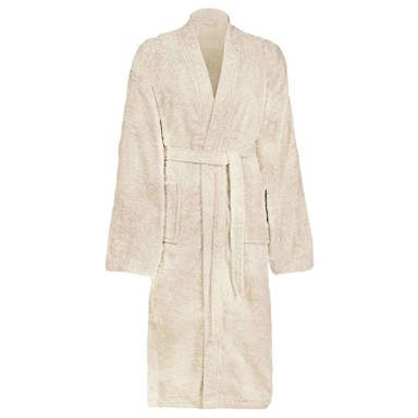 Bež pamučni kućni ogrtač S