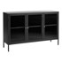 UNIQUE FURNITURE Crna metalna vitrina, 132x85 cm Bronco