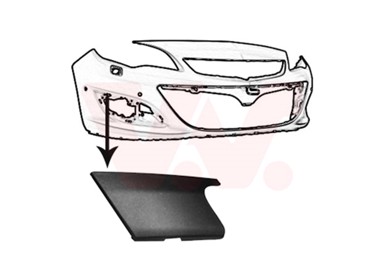 VAN WEZEL Maska branika Opel Astra J 13-, prednja desna, iznad maglenke