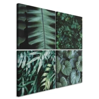 Slika Botanical Depth, četverodijelna, 80x80 cm