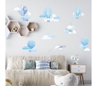 PASTELOWE Zidne naljepnice Baloni, plava