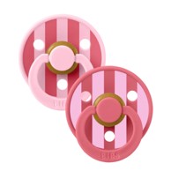 BIBS Studio Colour duda, okrugla, Block Baby Pink/Coral mix, veličina 2