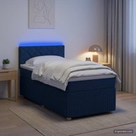 Boxspring krevet s madracem 100 x 200 cm tkanina, plavi
