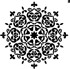 Stencil šablona za zid mandala, 58x58 cm