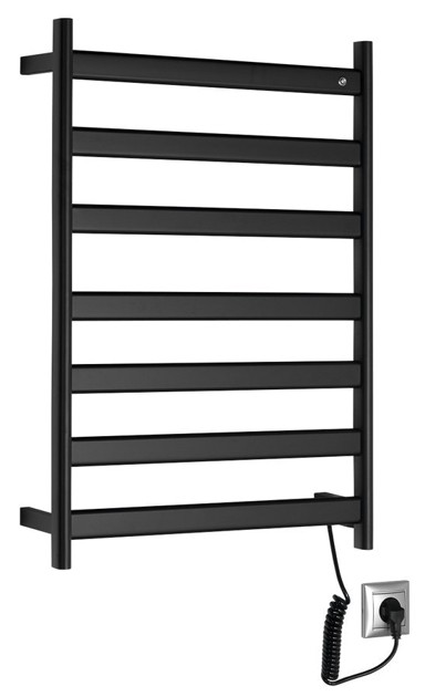 SAPHO Električni sušač ručnika ELIAS, 490 x 730 mm, 105 W, crni mat