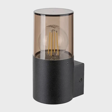 Vanjska zidna svjetiljka Teplice, E27, 1x, max 12W, IP44, RA7158, mat crna