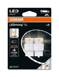 OSRAM LEDriving LED žarulje SL W21W/WY21W, WY21W (7504) WX3x16d, narančasta