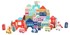 ECOTOYS Drveni šareni gradić, 121 elemenata