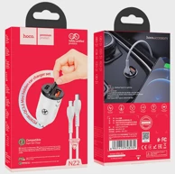 HOCO USB auto punjač NZ2 LINK, type C-Lightning