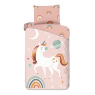 GOOD MORNING Flanelska dječja posteljina za krevet za jednu osobu 140x200 cm Unidance