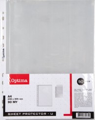 OPTIMA Fascikl UR, 240 x 305 mm, 90 mikrona, prozirni, pakiranje 50 kom