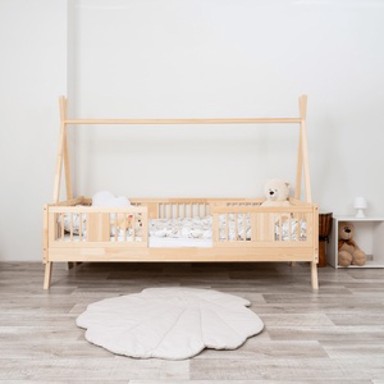 Dječji krevet Luna Tipi, 200 x 90 cm, bez ladice, svijetlo drvo