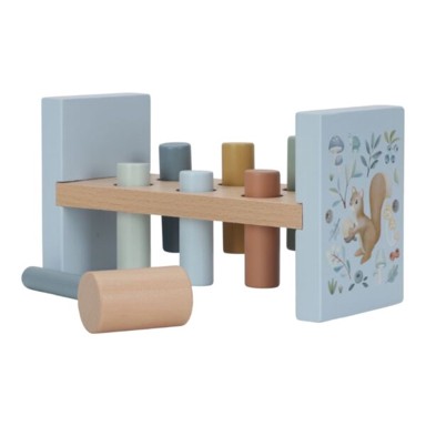LITTLE DUTCH Drvena igračka sa čekićem Forest Friends FSC