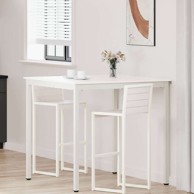 Barski stol 110 x 55 x 105 cm čvrsto borovo drvo, bijeli